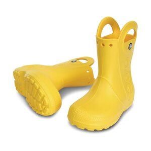 Crocs Unisex Kids "Handle It" Yellow Rain Boots - Size 3